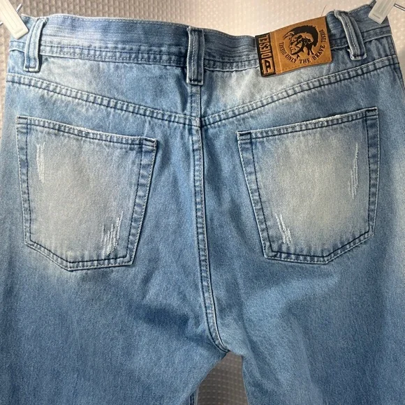 Diesel Men's Faded Blue Straight Jeans - Picture 9 of 12